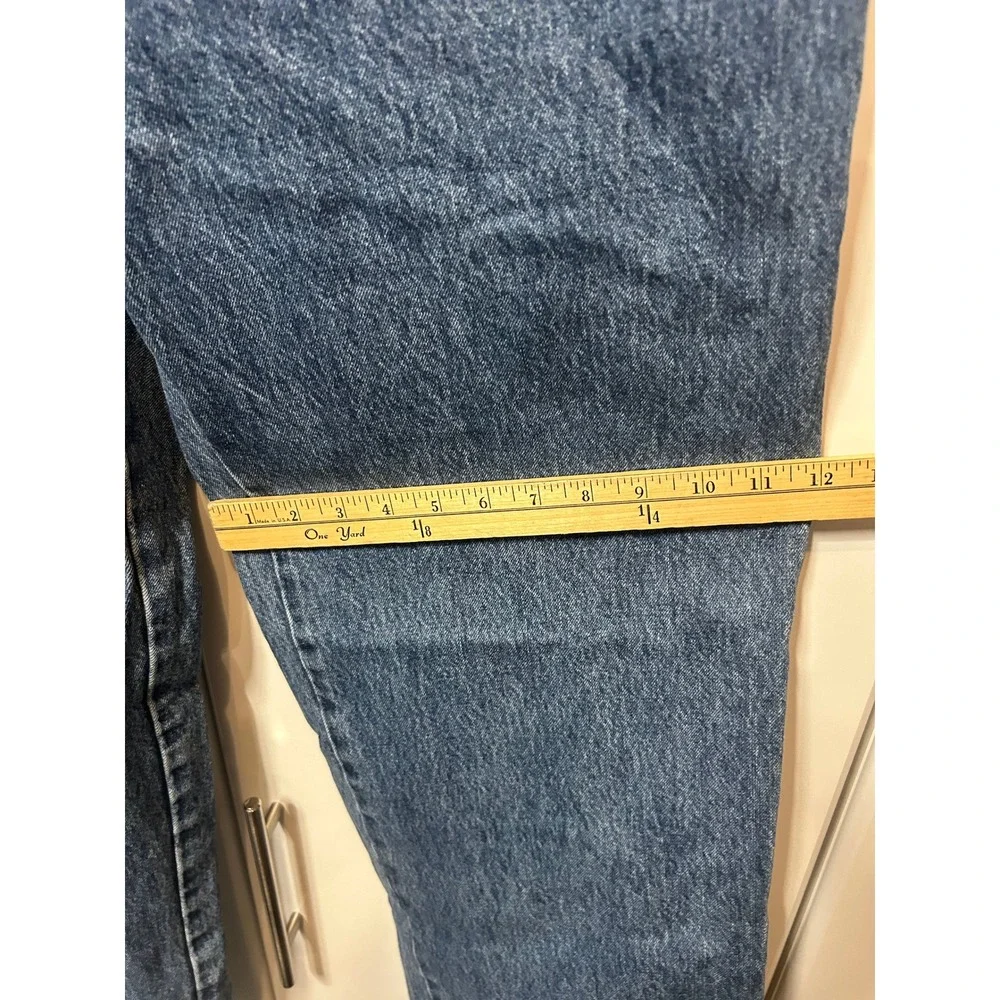 Vintage Edwin Jeans‎ Blue Denim High Waisted Straight Leg Rare Button Fly Medium